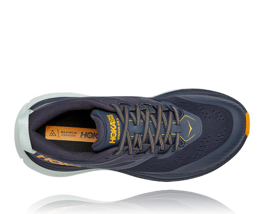 Trail Shoes Mens - Hoka One One Stinson Atr 6 - Navy/White - ABIOYVH-92